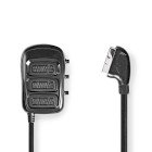 SCART Switchbox | SCART Han | 3x SCART Hun | Nikkelplateret | Maksimal opl�sning: 800x480 | 0.50 m | Runde | PVC | Sort | Box #1