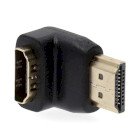 HDMI Adapter | HDMI Stik | HDMI  -udgang | Guldplateret | Vinkel 90� | ABS | Sort | 1 stk. | Box #1