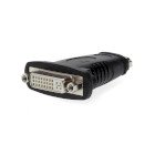 HDMI Adapter | HDMI Input | DVI-D 24+1-Pins Hun | Nikkelplateret | Lige | ABS | Sort | 1 stk. | Box #1