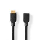 Ultra High Speed ​​HDMI ™ kabel | HDMI™ Stik | HDMI ™ -udgang | 8K@60Hz | 48 Gbps | 1.00 m | Runde | 7.9 mm | Sort | Box #1