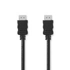 High Speed ​​HDMI ™ kabel med Ethernet | HDMI™ Stik | HDMI™ Stik | 4K@30Hz | ARC | 10.2 Gbps | 15.0 m | Runde | PVC | Sort | Label #1
