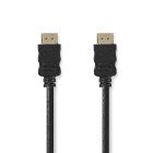 High Speed ​​HDMI ™ kabel med Ethernet | HDMI™ Stik | HDMI™ Stik | 4K@30Hz | ARC | 10.2 Gbps | 30.0 m | Runde | PVC | Sort | Label #1