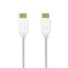 High Speed ​​HDMI ™ kabel med Ethernet | HDMI™ Stik | HDMI™ Stik | 4K@60Hz | ARC | 18 Gbps | 2.00 m | Runde | PVC | Hvid | Label #1