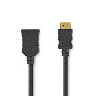 High Speed ​​HDMI ™ kabel med Ethernet | HDMI™ Stik | HDMI ™ -udgang | 4K@60Hz | ARC | 10.2 Gbps | 3.00 m | Runde | PVC | Sort | Label #1