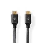 High Speed ​​HDMI ™ kabel med Ethernet | HDMI™ Stik | HDMI™ Stik | 4K@60Hz | ARC | 18 Gbps | 3.00 m | Runde | Bomuld | Gun Metal Grå | Cover Window Box #1