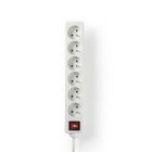 Udvidelse Socket | France / Type E (CEE 7/6) | 6-vejs | 3.00 m | 3680 W | 16 A | Indbygget on/off-knap (t�nd/sluk) | Hvid #1