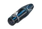 XLR kabelhunstik 4 N/A XX Loddetilslutning Sort #1