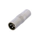 Xlr Adapter XLR 3-Pin Han - XLR 3-Pin Han S�lv #1