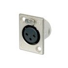 XLR Apparathunstik 3 N/A P Loddetilslutning Nickelplateret #1