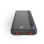 Powerbank | 10000 mAh | 1.5 / 1.67 / 2.0 / 2.22 / 3.0 A | Antal output: 3 | Output tilslutning: 1x USB-C / 2x USB-A | Input forbindels: 1x USB-C | PD3.0 20W | Lithium-polymer | Display #1