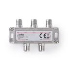 Satellit Splitter | 5 - 2400 MHz | 11.5 dB | Antal input: 1 | Antal output: 4 | Impedans ekstern h�jttaler: 75 Ohm | Zinc | S�lv #1