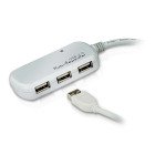 Aktiv Usb 2.0 Forl�ngerkabel USB A Han - 4x USB Hub 12 m Elfenbensfarvet #1