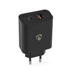 V�goplader | 65 W | Hurtigopladningsfunktion | 2.0 / 2.25 A / 3.25 A A | Antal output: 2 | USB-A / USB-C | Automatisk Valgt Sp�nding | Sort #1