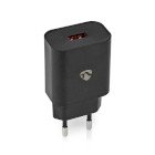 V�goplader | 18 W | Hurtigopladningsfunktion | 1.5 / 2.0 / 3.0 A | Antal output: 1 | USB-A | Uden Kabel | Automatisk Valgt Sp�nding | Sort #1