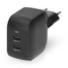 V�goplader | 35 W | GaN | PD3.0 | Hurtigopladningsfunktion | 1.75 / 2.33 / 2.92 / 3.0 A | Antal output: 2 | 2x USB-C | Automatisk Valgt Sp�nding | Sort #1