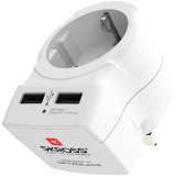 Reseadapter Europa till UK m.fl. 2xUSB-A 12W Jordad #1