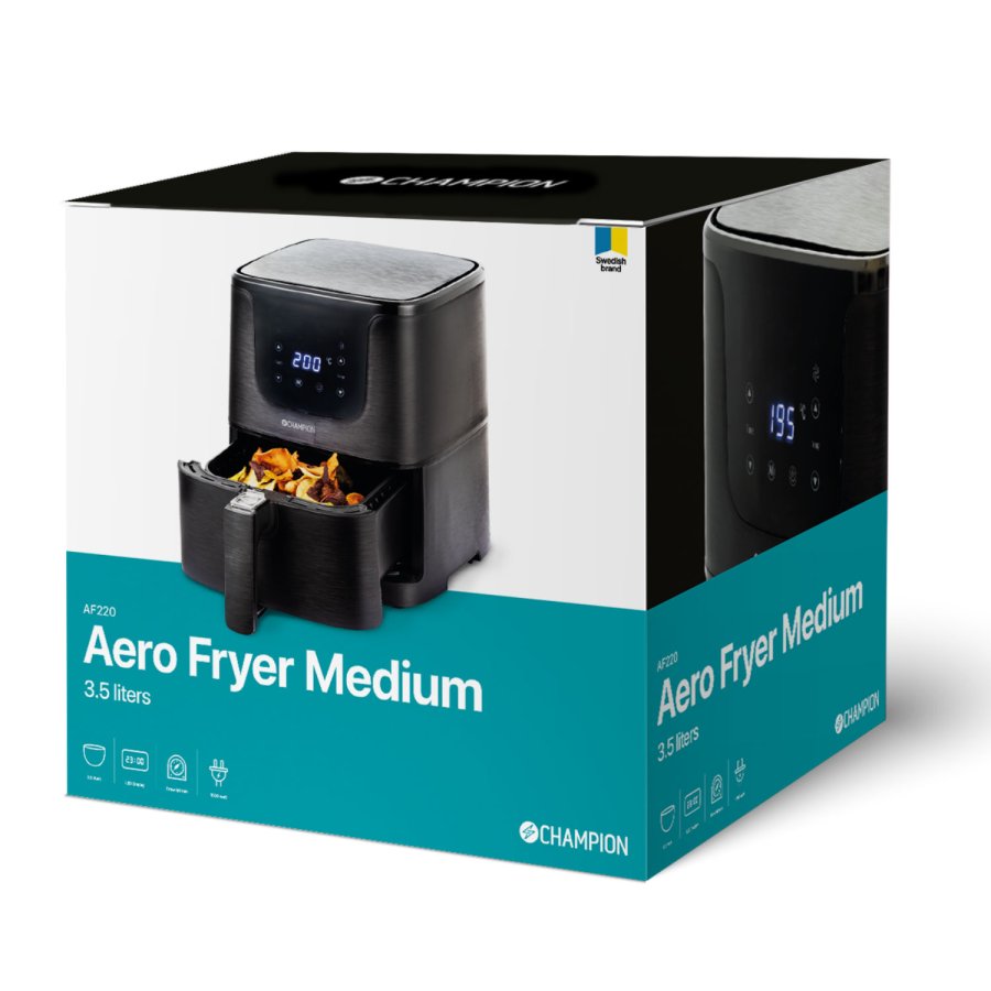 Air Fryer Medium 3,5L 1500W AF220 Svart #4