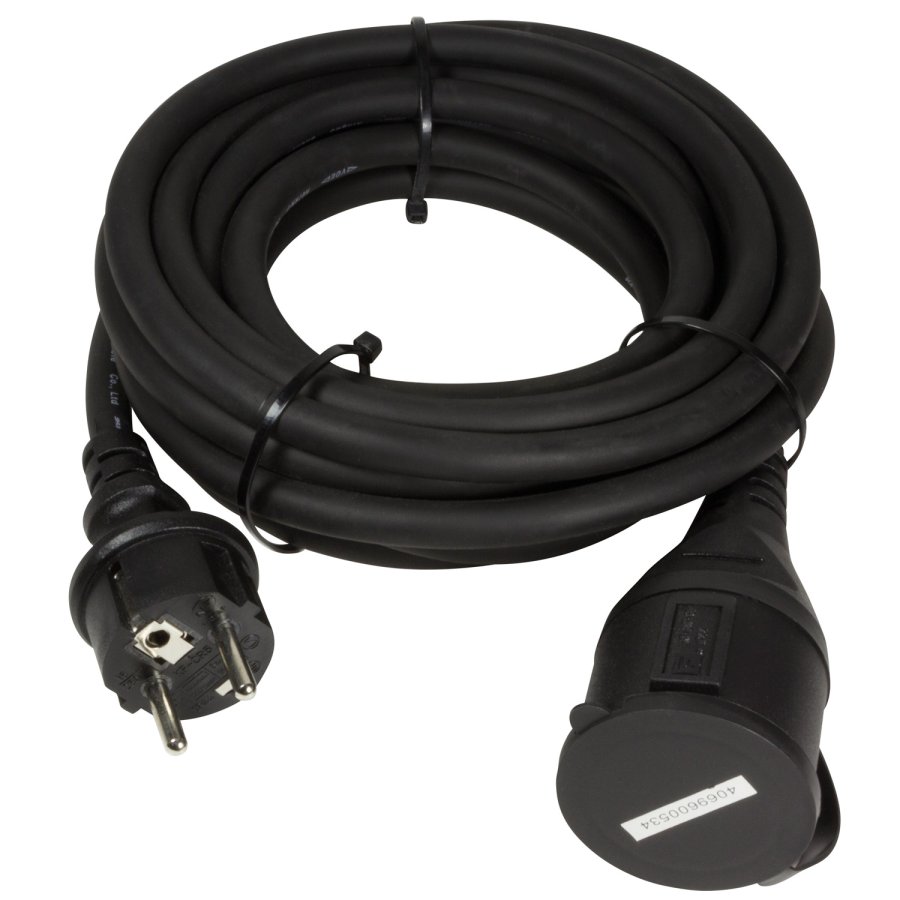Frlngningskabel Jordad Utomhus Svart 5m #4
