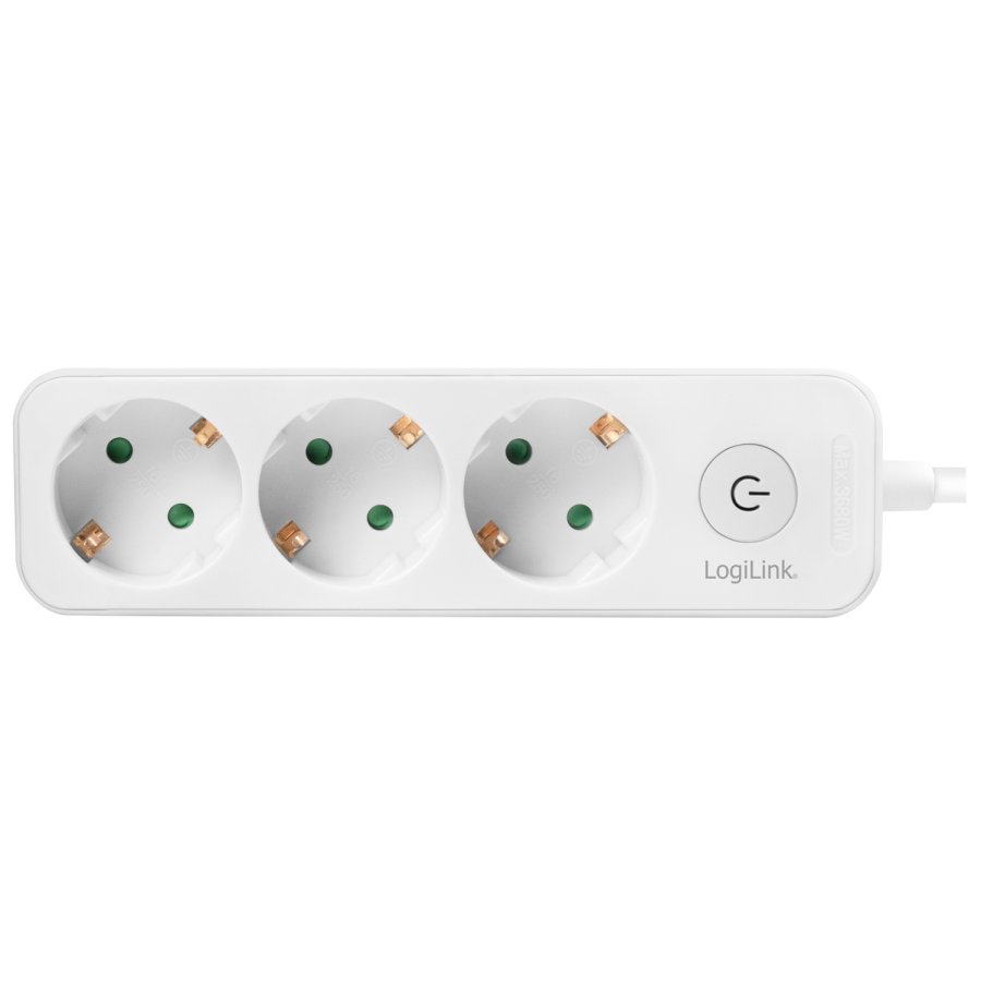 Grenuttag 3-vgs med brytare 1,5m Vit #2
