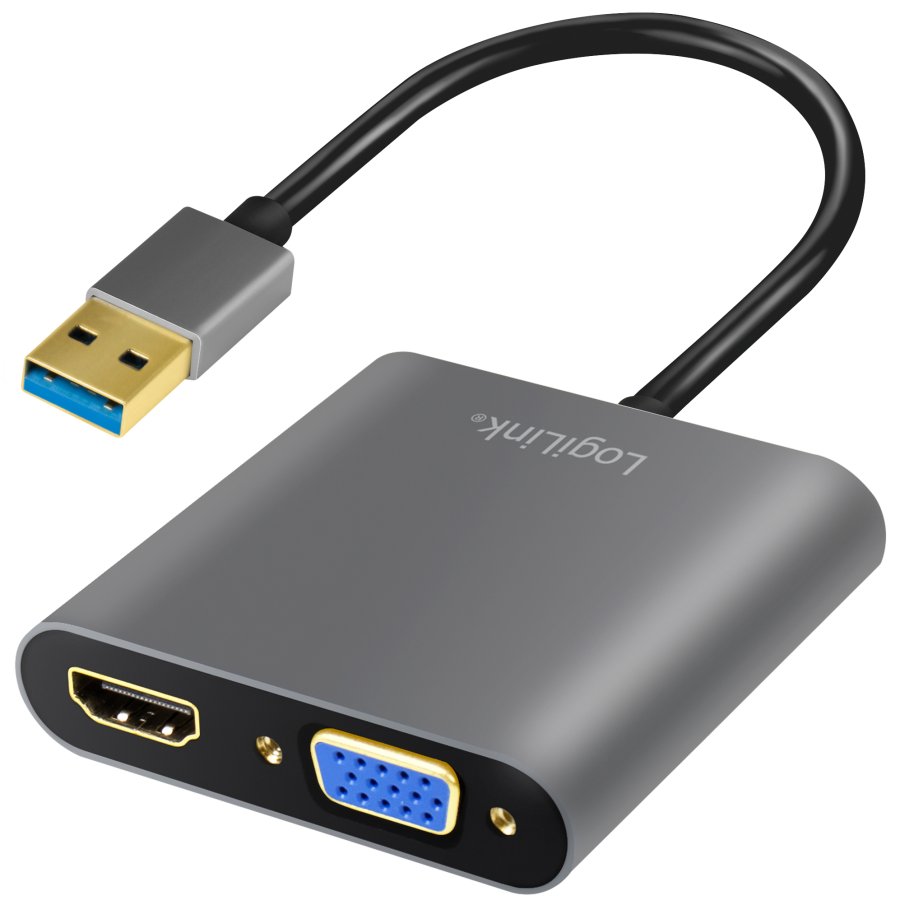 USB-A 3.0 -> HDMI-Hona + VGA-Hona Adapter #1