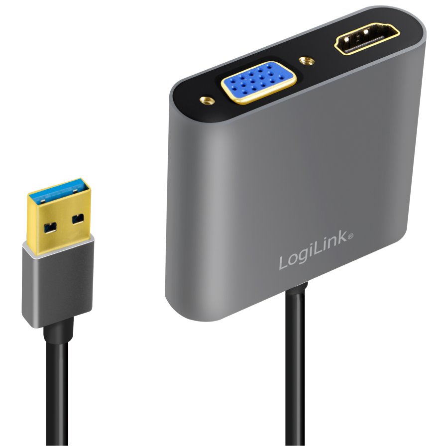 USB-A 3.0 -> HDMI-Hona + VGA-Hona Adapter #2