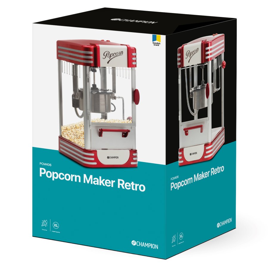 Popcornmaskin Retro XL PCM406 Rd Metallic #5