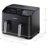 Airfryer Dubbel 2X4L  2X1800W - AF-GD82AE-B #9