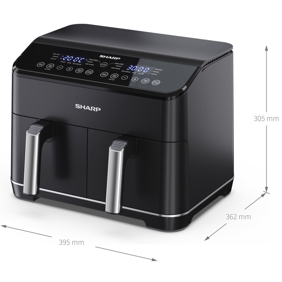 Airfryer Dubbel 2X4L  2X1800W - AF-GD82AE-B #9