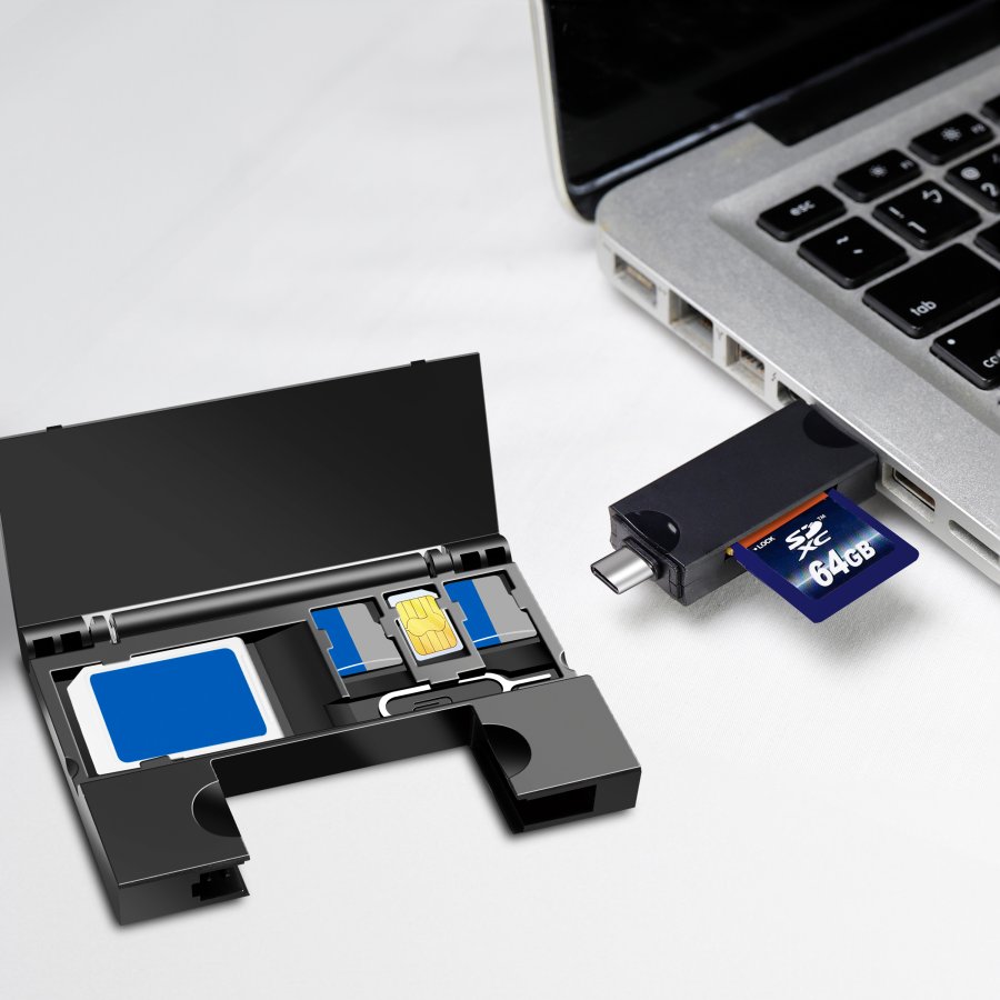 Minneskortslsare USB-C + USB-A MicroSD - och SD-kort inkl. frvaring #6