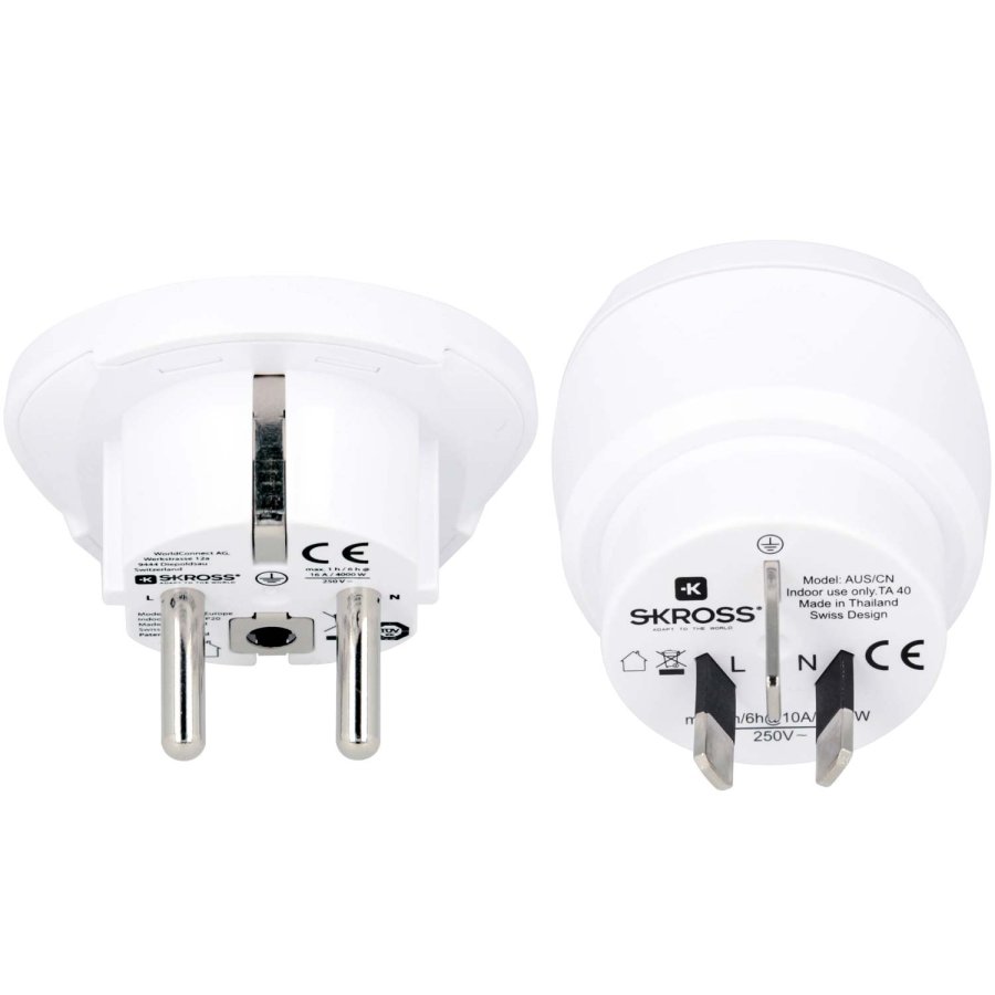 Reseadapter Combo Vrlden till Australien/Kina + Europa Jordad #2