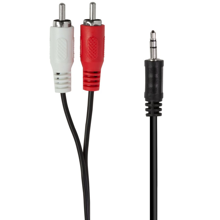 Audiokabel 3,5mm-hane - 2 x RCA-hane 1,5m Svart #2