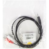 Audiokabel 3,5mm-hane - 2 x RCA-hane 1,5m Svart #3