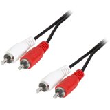 Audiokabel 2 x RCA-hane - 2 x RCA-hane 2,5m Svart #1