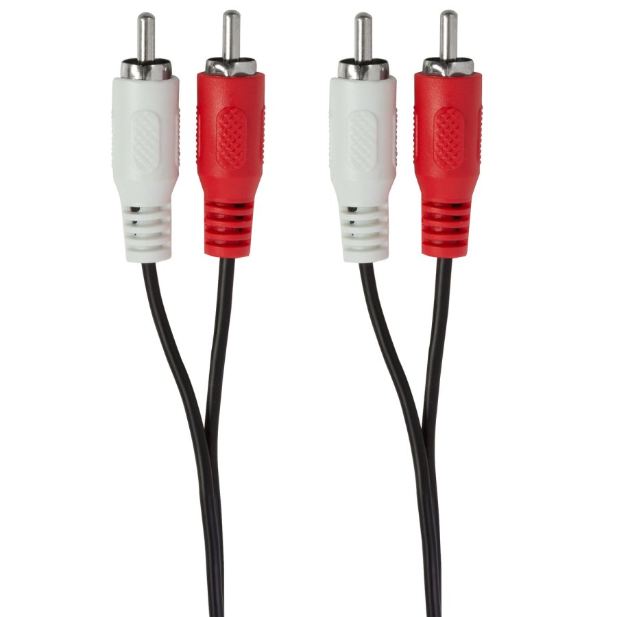 Audiokabel 2 x RCA-hane - 2 x RCA-hane 2,5m Svart #2