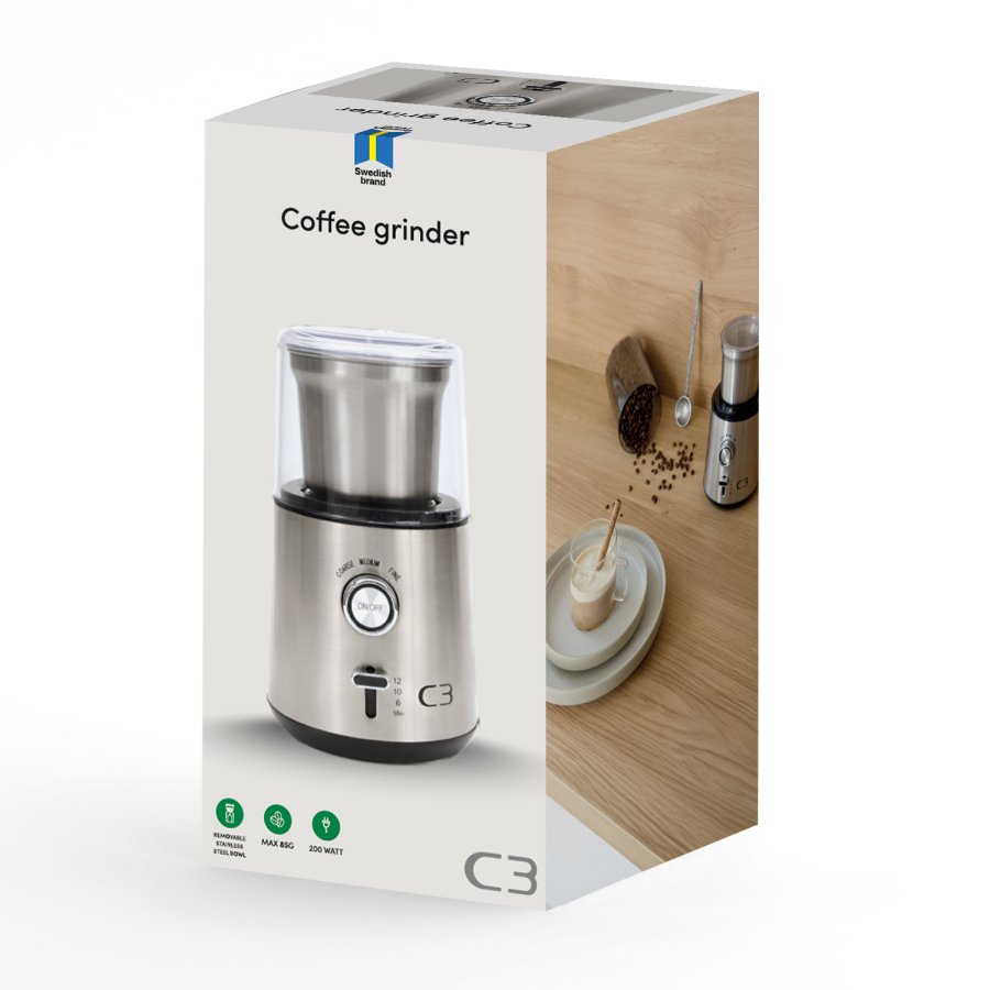 Kaffekvarn Design 85g 200W CG700 Borstad Rostfri stl #7