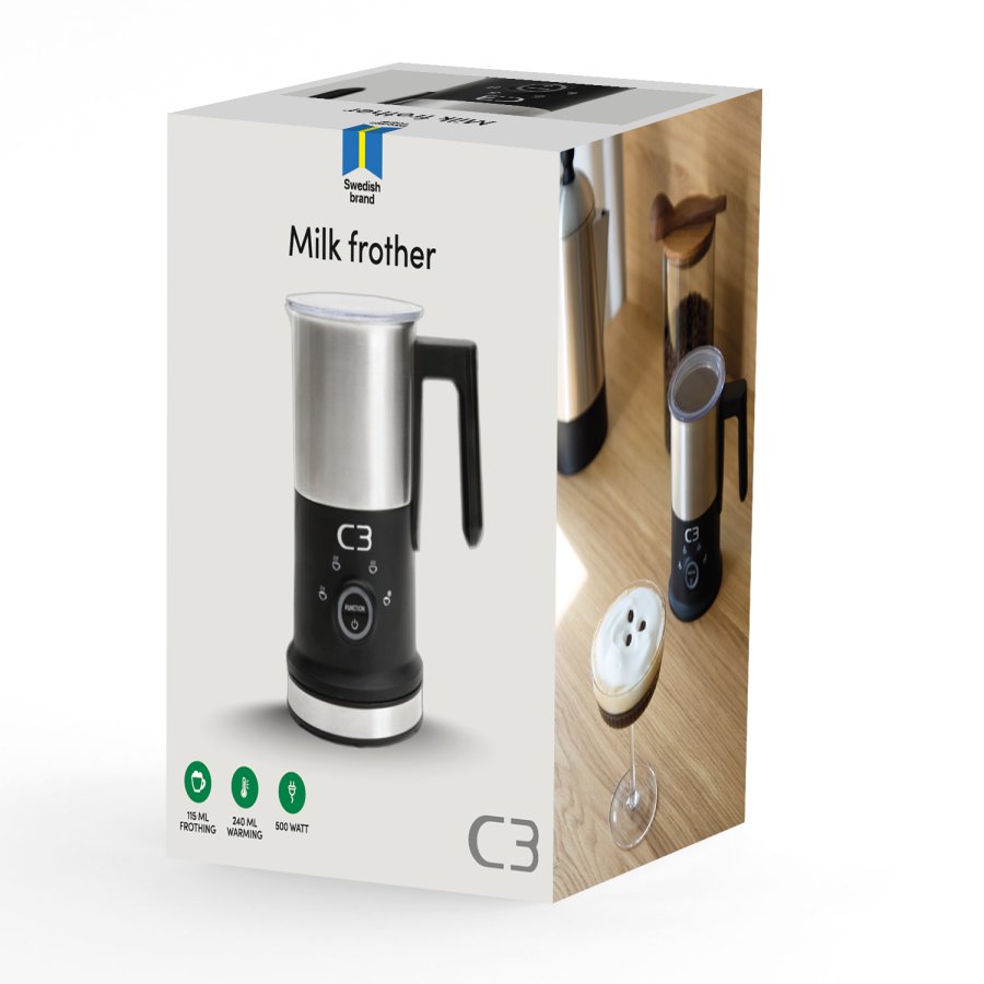 Mj�lkskummare Design 240ml/115ml MF700 Borstad Rostfri st�l #6