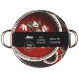 Basic gryde i st�l med glasl�g 6,5 L #2