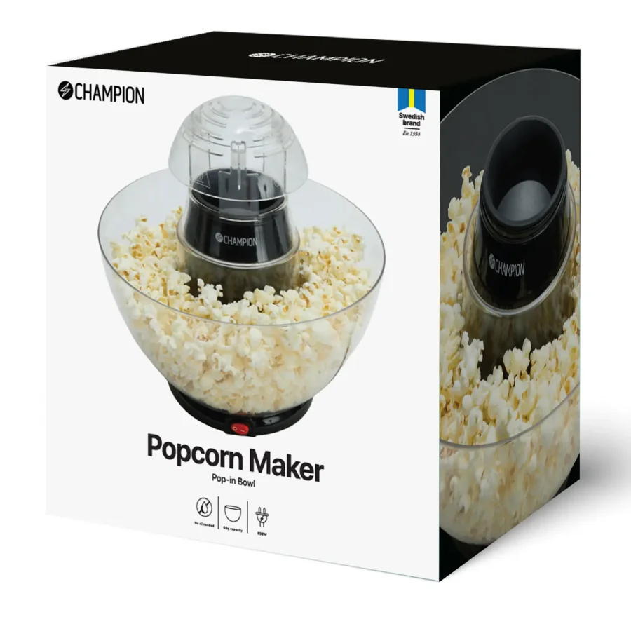 Popcornmaskin Pop-in-bowl Svart Metallic #6