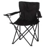 Campingstol med flaskh�llare Svart #1