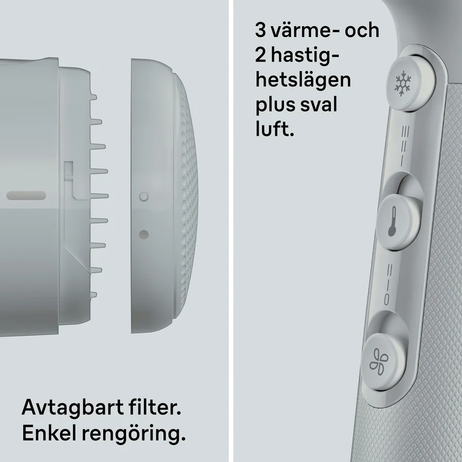 H�rf�n 2100W 3v�rme & 2hastighetsl�gen + 2 tillbeh�r #2