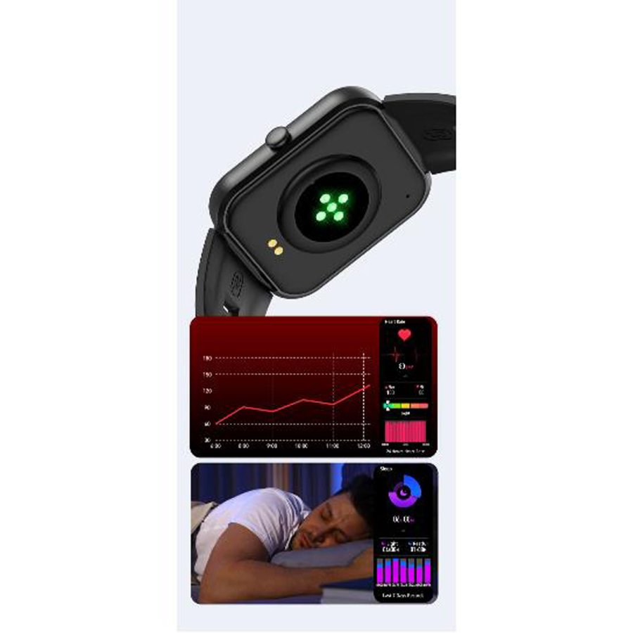 Smartwatch rektangul�r AMOLED-display Trainerwatch3 Svart #5