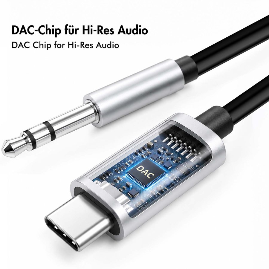 USB-C-hane - 3,5mm phono-hane stereo DAC 1m #5