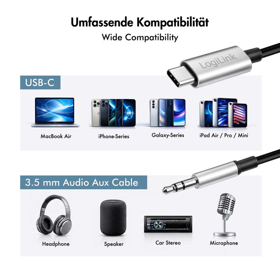 USB-C-hane - 3,5mm phono-hane stereo DAC 1m #7