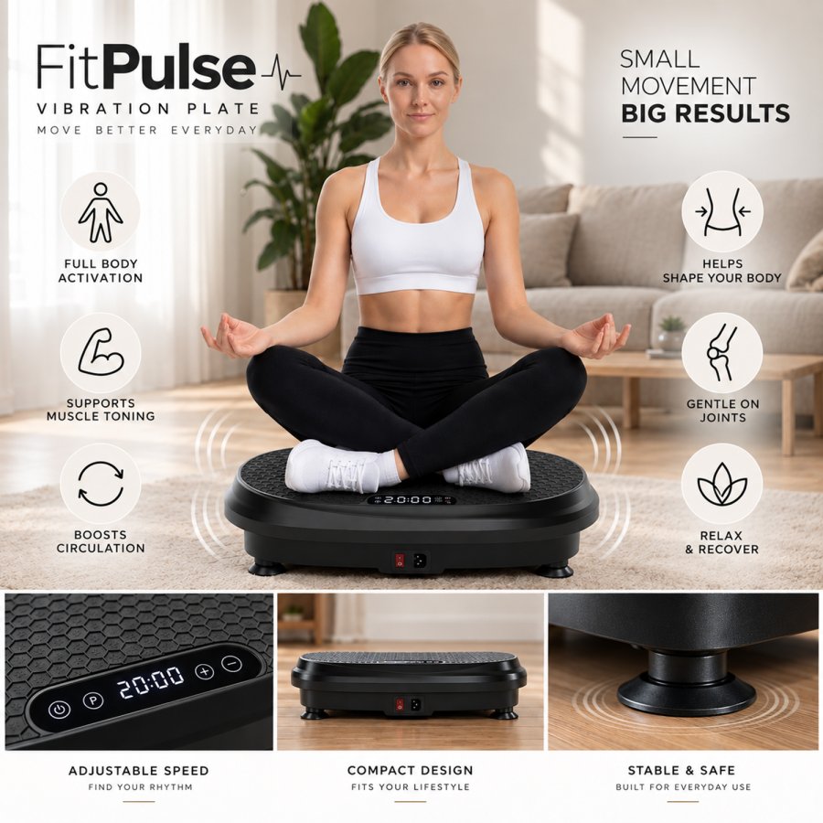 FitPulse Vibrationsplatta med tr�ningsband #6
