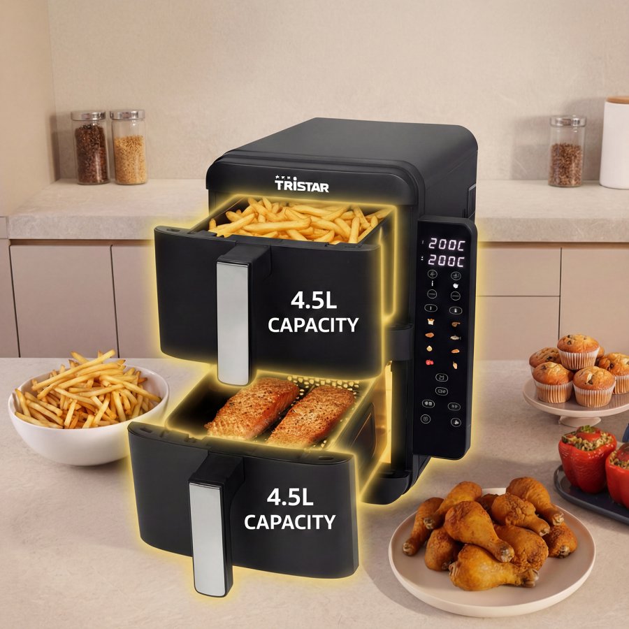 Airfryer Stapel 2X4,5L FR-9074 LED Dubbel  #6