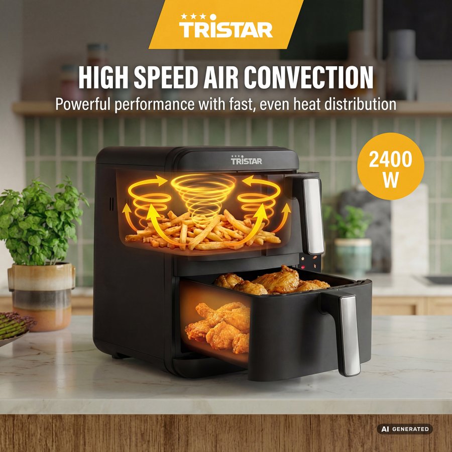 Airfryer Stapel 2X4,5L FR-9074 LED Dubbel  #7