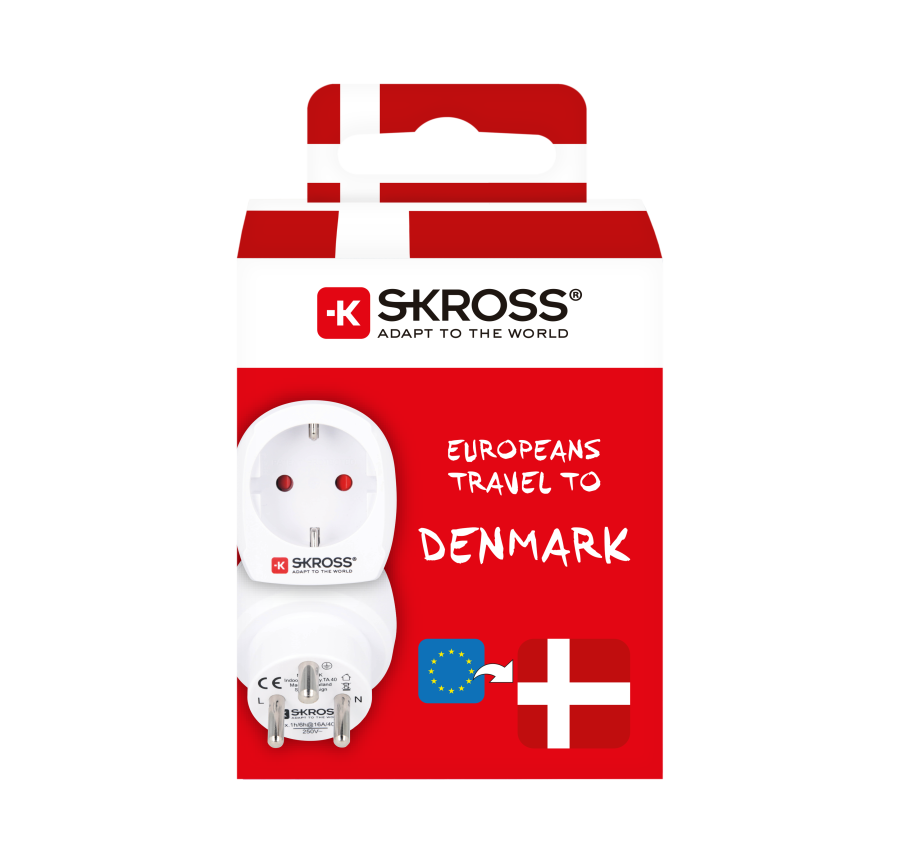 Reseadapter Europa till Danmark Jordad #4