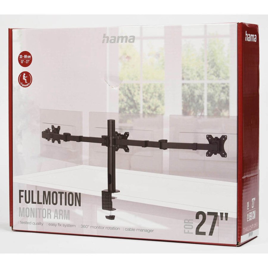 HAMA Monitor Holder Operator Tripple Black #2
