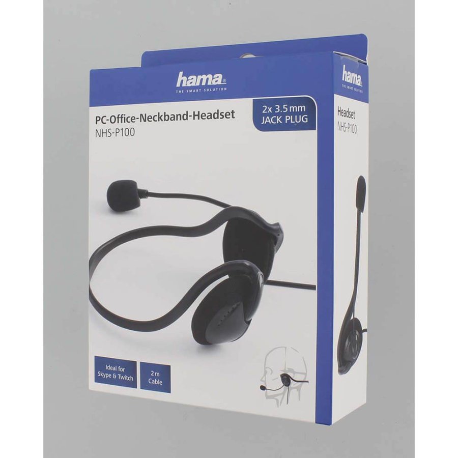 HAMA PC Office Headset NHS-P100 Stereo Neckband Black #2