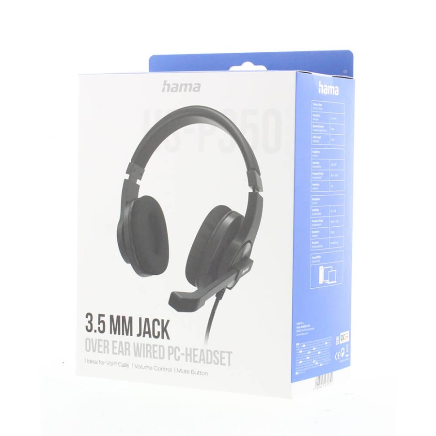 HAMA Headset PC Office Stereo Over-Ear HS-P350 V2 Black #2